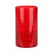 Glas vase - ice rød - ø8,0 x 9,5 cm - 12 stk.